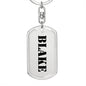 Blake - Luxury Dog Tag Keychain