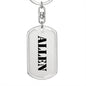 Allen - Luxury Dog Tag Keychain