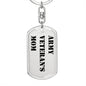 Army Veteran's Mom - Luxury Dog Tag Keychain