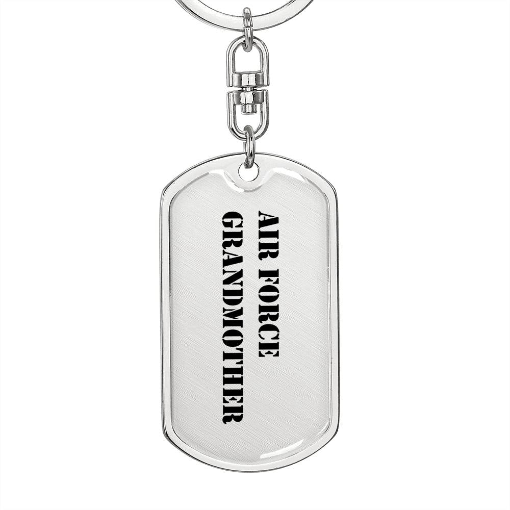 Air Force Grandmother - Luxury Dog Tag Keychain