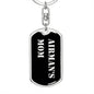 Airman's Mom v2 - Luxury Dog Tag Keychain
