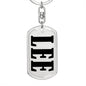 Lee v01 - Luxury Dog Tag Keychain