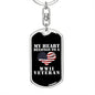 My Heart Belongs To A WWII Veteran - Luxury Dog Tag Keychain