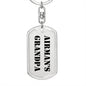 Airman's Grandpa - Luxury Dog Tag Keychain