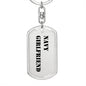 Navy Girlfriend - Luxury Dog Tag Keychain