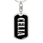 Celia v02 - Luxury Dog Tag Keychain