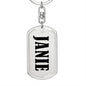 Janie v01 - Luxury Dog Tag Keychain