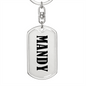 Mandy v01 - Luxury Dog Tag Keychain