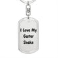 Love My Garter Snake - Luxury Dog Tag Keychain