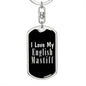 Love My English Mastiff v2 - Luxury Dog Tag Keychain
