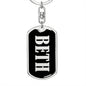 Beth v02 - Luxury Dog Tag Keychain