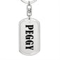 Peggy v01 - Luxury Dog Tag Keychain