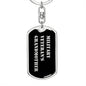 Military Veteran's Grandmother v2 - Luxury Dog Tag Keychain