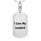 Love My Lovebird - Luxury Dog Tag Keychain