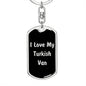 Love My Turkish Van v2 - Luxury Dog Tag Keychain
