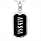 Alyssa v02 - Luxury Dog Tag Keychain