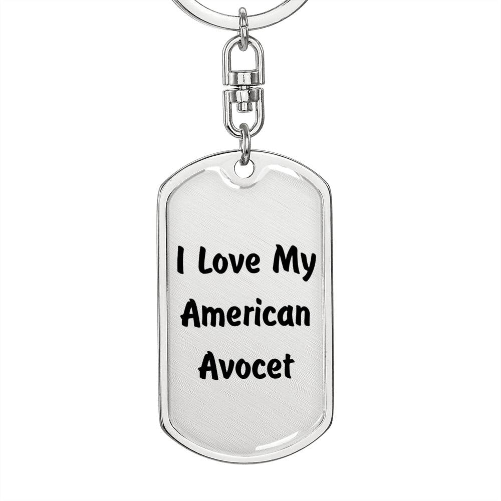 Love My American Avocet - Luxury Dog Tag Keychain