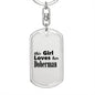 Doberman - Luxury Dog Tag Keychain