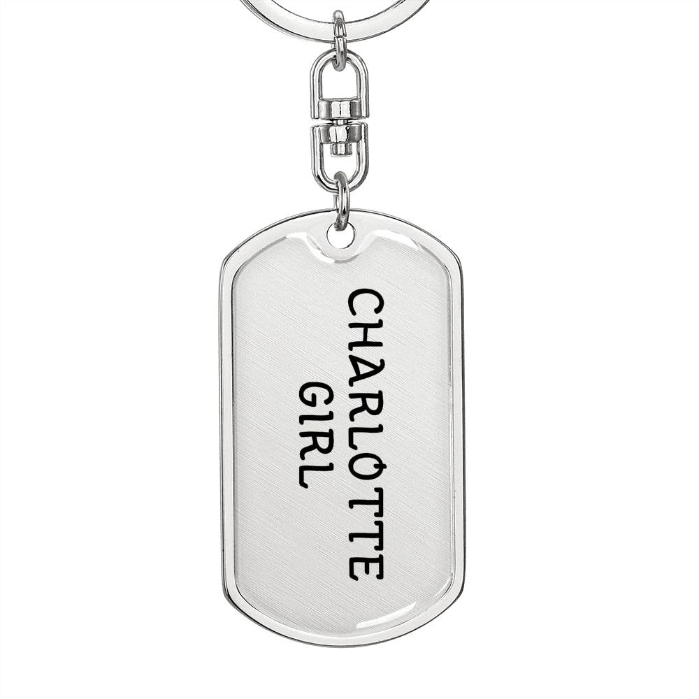 Charlotte Girl v4 - Luxury Dog Tag Keychain