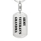 Army Veteran's Grandma - Luxury Dog Tag Keychain