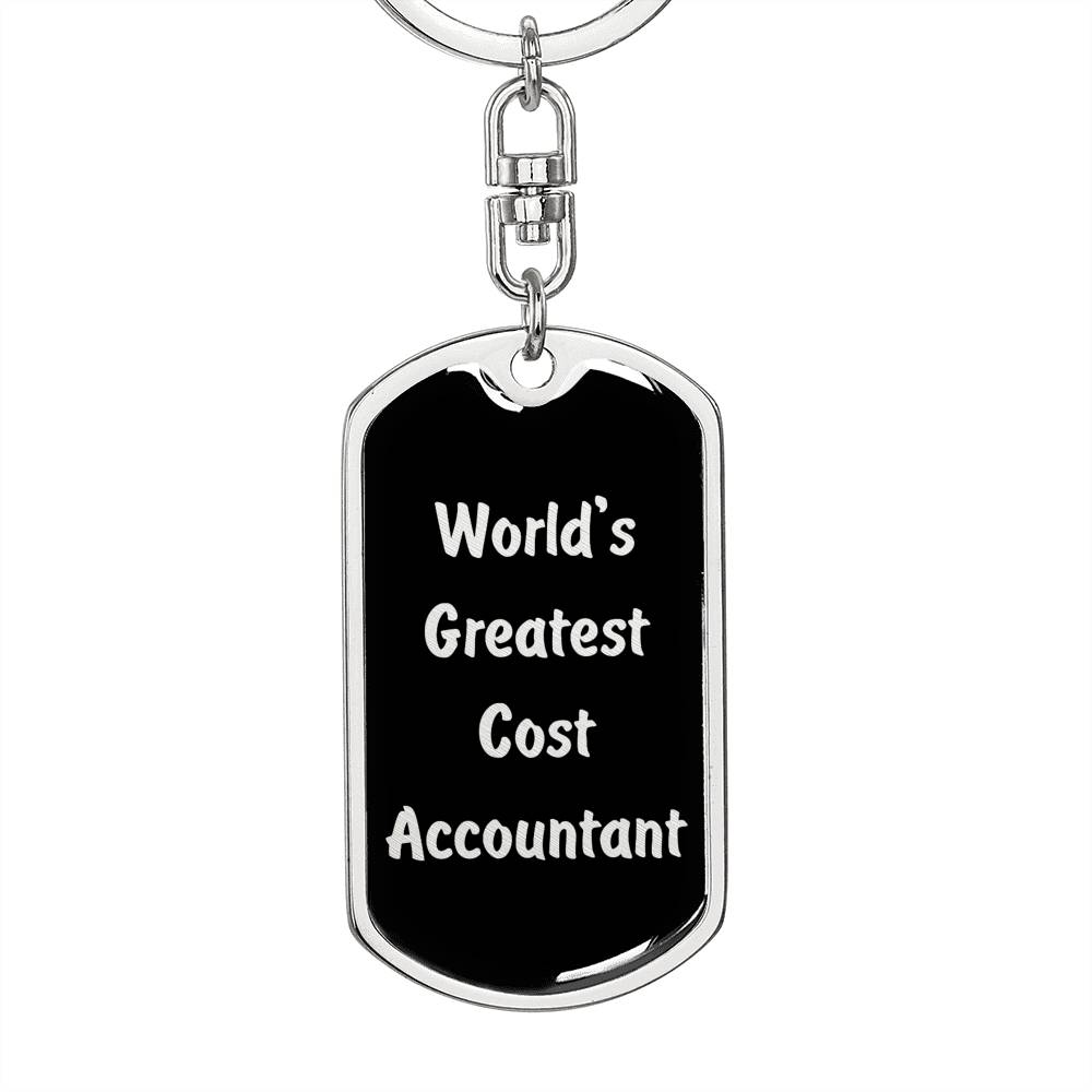 World's Greatest Cost Accountant v2 - Luxury Dog Tag Keychain