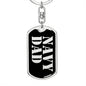 Navy Dad v2 - Luxury Dog Tag Keychain