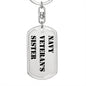 Navy Veteran's Sister - Luxury Dog Tag Keychain