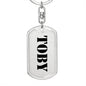 Toby - Luxury Dog Tag Keychain