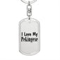 Love My Pekingese - Luxury Dog Tag Keychain