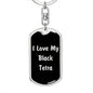 Love My Black Tetra v2 - Luxury Dog Tag Keychain