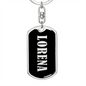 Lorena v02 - Luxury Dog Tag Keychain