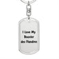 Love My Bouvier des Flandres v4 - Luxury Dog Tag Keychain