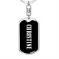 Christine v02 - Luxury Dog Tag Keychain
