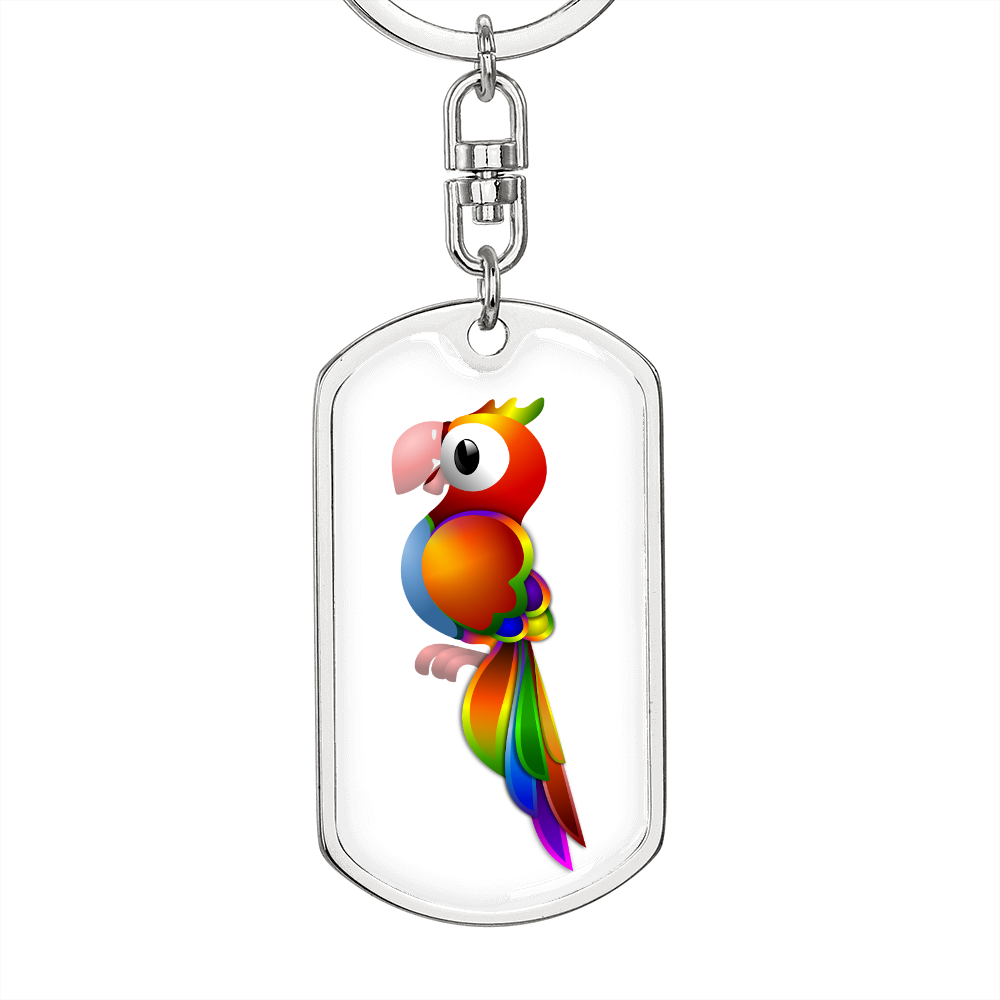 Parrot 01 - Luxury Dog Tag Keychain