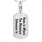 Miniature Schnauzer's Home - Luxury Dog Tag Keychain