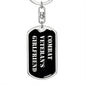 Combat Veteran's Girlfriend v2 - Luxury Dog Tag Keychain