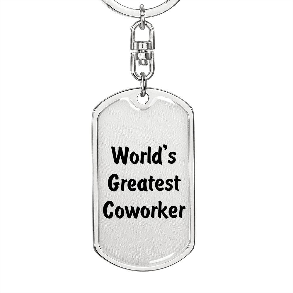 World's Greatest Coworker - Luxury Dog Tag Keychain