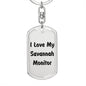 Love My Savannah Monitor - Luxury Dog Tag Keychain