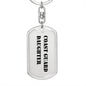 Coast Guard Daughter - Luxury Dog Tag Keychain