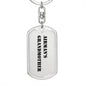 Airman's Grandmother - Luxury Dog Tag Keychain