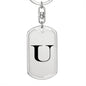 Initial U v1a - Luxury Dog Tag Keychain