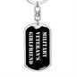 Military Veteran's Girlfriend v2 - Luxury Dog Tag Keychain