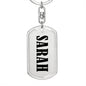 Sarah v01 - Luxury Dog Tag Keychain