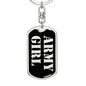 Army Girl v2 - Luxury Dog Tag Keychain