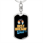 Best Buckin' Dad Ever - Luxury Dog Tag Keychain