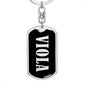 Viola v02 - Luxury Dog Tag Keychain