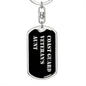 Coast Guard Veteran's Aunt v2 - Luxury Dog Tag Keychain