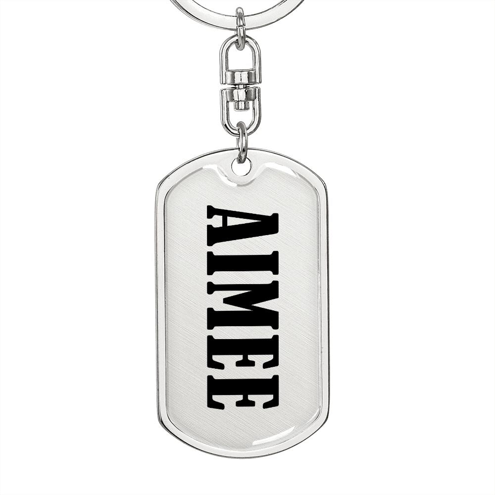 Aimee v01 - Luxury Dog Tag Keychain