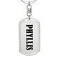 Phyllis v01 - Luxury Dog Tag Keychain