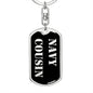 Navy Cousin v2 - Luxury Dog Tag Keychain